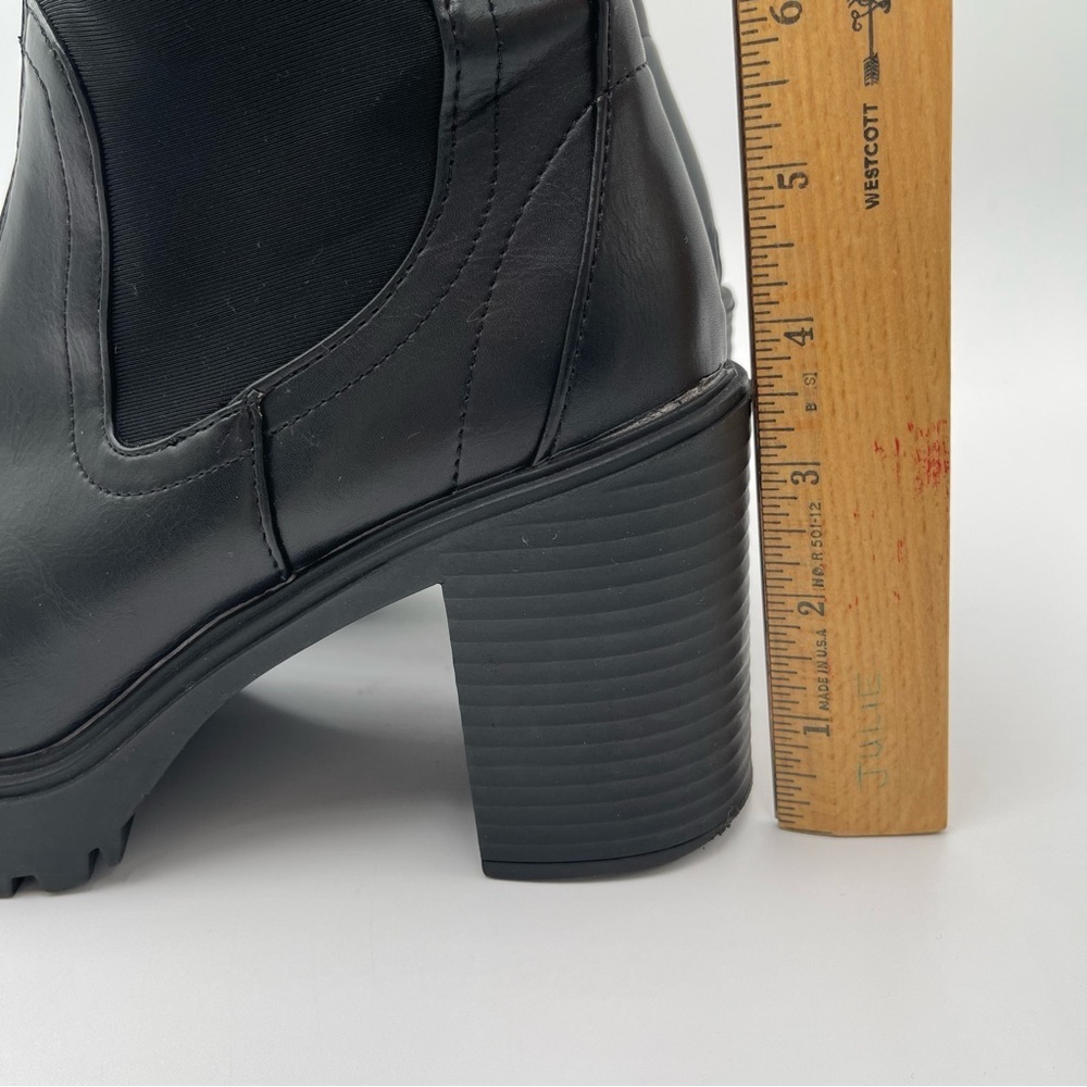 MADDEN GIRL Truffle Lug Chelsea Black Ankle Boots Women’s Sz 7 Chunky Y2K - Picture 14 of 14